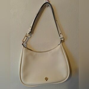 Kate Spade Kayla Large Cream Shoulder Bag with Gold Accents